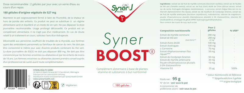 SYNERBOOST 180 capsules